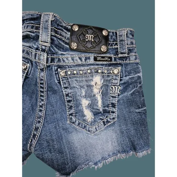 Miss Me Patriotic Americana Shorts Women Size 28 - Picture 4 of 9